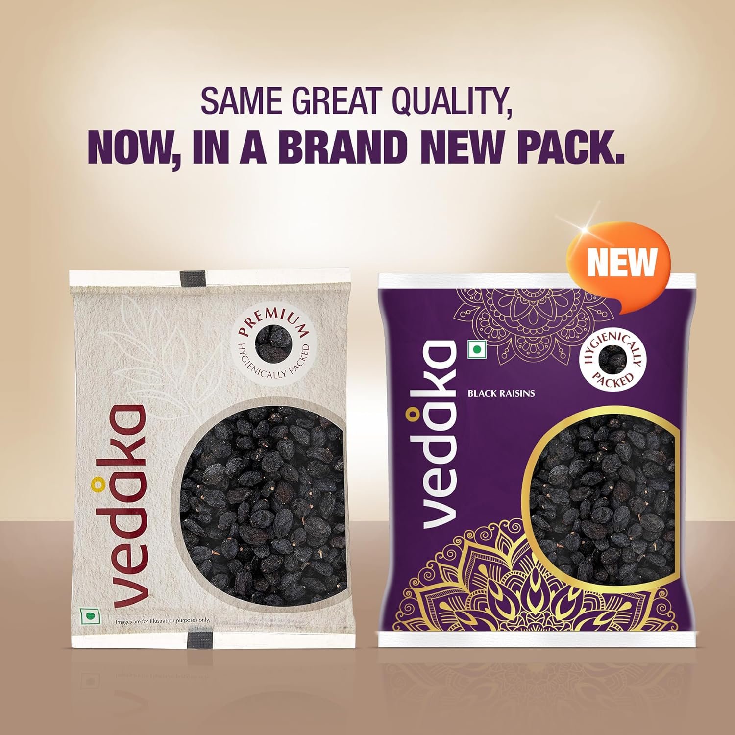 Vedaka Black Raisins | Seedless | 500 G | Premium Kali Kishmish | Kali Draksh | Dry Fruits | Flavourful & Delicious Snack | Source Of Potassium & Dietary Fibre | Ambient Temperature - View 4